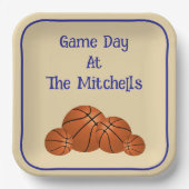 Assiettes En Carton Game Day Basketball Watch Party (Recto)