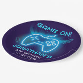 Assiettes En Carton Game on, Fun Neon Birthday Boy (Angle)