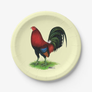 Assiettes En Carton Gamecock : Rouge foncé