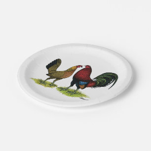 Assiettes En Carton Gamefowl Pair
