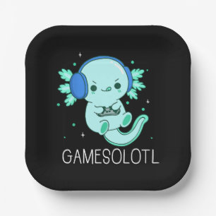Assiettes En Carton Gamesolotl Axolotl Gamer