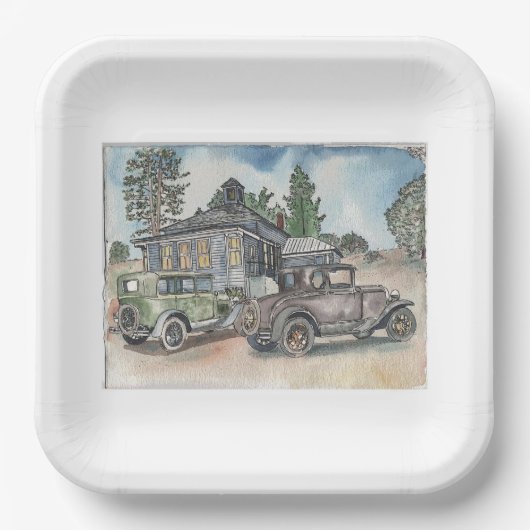 Assiettes En Carton Gangster Hideout (Recto)