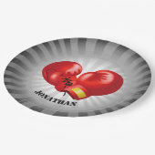 Assiettes En Carton Gants de boxe Conception Papier Plaque (Angle)
