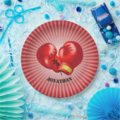 Assiettes En Carton Gants de boxe Conception Papier Plaque (Fête)