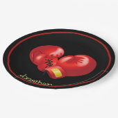 Assiettes En Carton Gants de boxe Conception Papier Plaque (Angle)