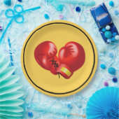 Assiettes En Carton Gants de boxe Conception Papier Plaque (Fête)