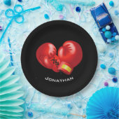 Assiettes En Carton Gants de boxe Conception Papier Plaque (Fête)