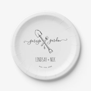 Assiettes En Carton Garage & Jardin Mariée / Douche pour couple