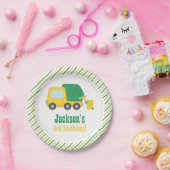 Assiettes En Carton Garbage Truck Boys Anniversaire Fournitures (Fête)