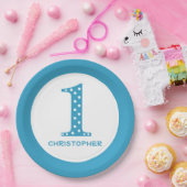 Assiettes En Carton Garçon 1er anniversaire (Fête)