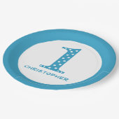 Assiettes En Carton Garçon 1er anniversaire (Angle)