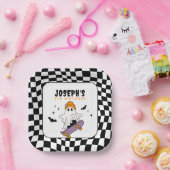 Assiettes En Carton Garçon Éffrayant Halloween Plaques papier fête d'a (Fête)