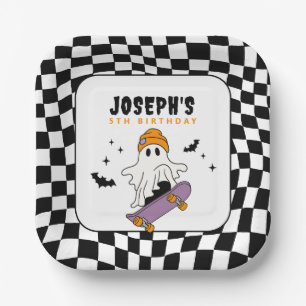 Assiettes En Carton Garçon Éffrayant Halloween Plaques papier fête d'a