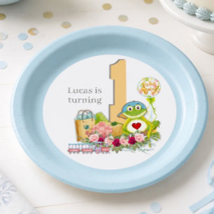 Assiettes En Carton Garçon Grenouille Fantaisiste Anniversaire Perso