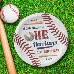 Assiettes En Carton Garçons Baseball 1er anniversaire<br><div class="desc">Célébrez dans le style avec ces plaques de papier 1er anniversaire branchées. Le design est facile à personnaliser avec votre propre libellé et votre famille et vos amis seront ravis de voir ces fabuleuses assiettes de fête.</div>