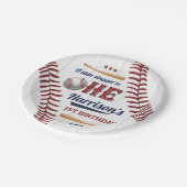 Assiettes En Carton Garçons Baseball 1er anniversaire (Angle)