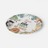 Assiettes En Carton Garçons Brown Green Born Two Be Wild 2e anniversai (Angle)