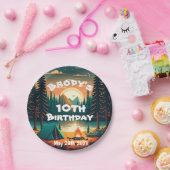 Assiettes En Carton Garçons Camping Aventure Anniversaire (Fête)