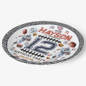 Assiettes En Carton Garçons Football Sports Anniversaire (Angle)