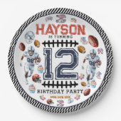 Assiettes En Carton Garçons Football Sports Anniversaire (Devant)