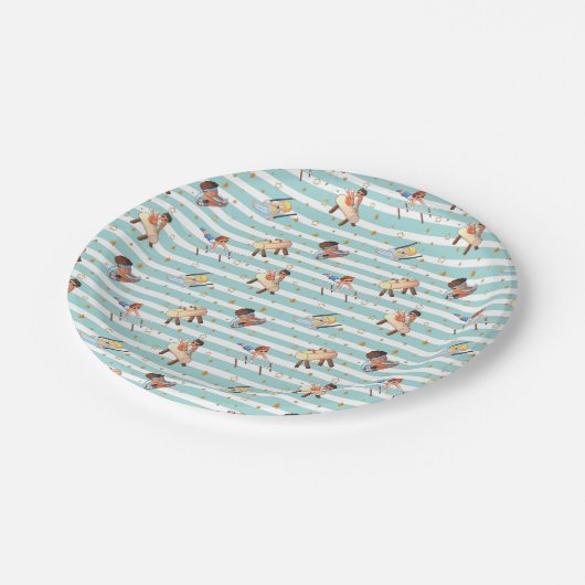 Assiettes En Carton Garçons Gymnastique Anneaux Parallel Bars Pommel H (Angle)