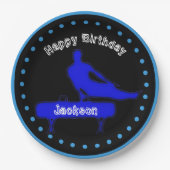 Assiettes En Carton Garçons Gymnastique Plaques papier fête d'annivers (Devant)