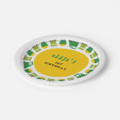 Assiettes En Carton Garçons Jouets Transport Train Vert Enfant fête d' (Angle)