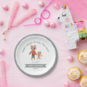 Assiettes En Carton Garçons mignonette Ours Bébé en bois (Fête)
