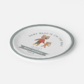 Assiettes En Carton Garçons mignonette Ours Bébé en bois (Angle)