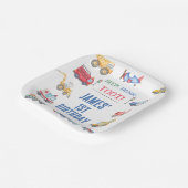 Assiettes En Carton Garçons modernes Transport 1er anniversaire (Angulaire)