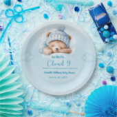 Assiettes En Carton Garçons Ours Nuage Nuage Neuf 9 Baby showers (Fête)