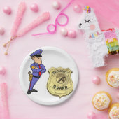 Assiettes En Carton Garde de sécurité des plaques de papier (Fête)