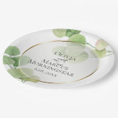 Assiettes En Carton Garden Party Printemps moderne Eucalyptus (Angle)