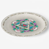 Assiettes En Carton Garden Star Shabbos (Angle)