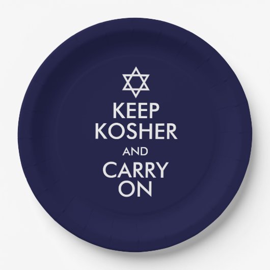 Assiettes En Carton Garder Kosher et continuer (Devant)