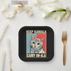 Assiettes En Carton Gardez Kamala et continuez-A-La LA Kamala Harris