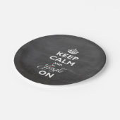 Assiettes En Carton Gardez Le Calme Et Jingle Sur Chalkboard Drôle Vac (Angle)