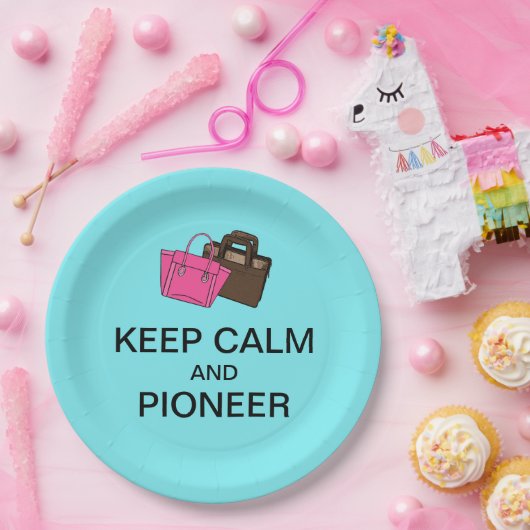 ASSIETTES EN CARTON GARDEZ LE CALME ET LES PLAQUES DE PAPIER PIONNIER (Fête)