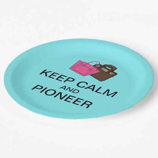 ASSIETTES EN CARTON GARDEZ LE CALME ET LES PLAQUES DE PAPIER PIONNIER (Angle)