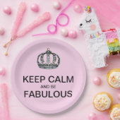 ASSIETTES EN CARTON GARDEZ LE CALME ET SOYEZ FABULEUX ! (Fête)