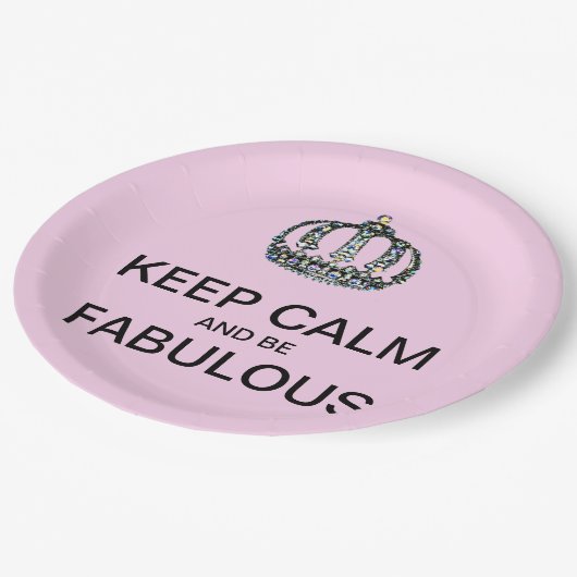 ASSIETTES EN CARTON GARDEZ LE CALME ET SOYEZ FABULEUX ! (Angle)