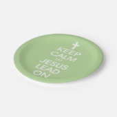 Assiettes En Carton Gardez Le Calme Laissez Jésus Diriger - Religieux  (Angle)