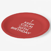 Assiettes En Carton Gardez les plaques à papier du 30ème anniversaire (Angle)