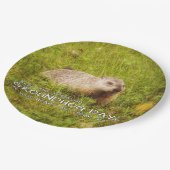 Assiettes En Carton Gardez l'esprit des plats de jour de Groundhog (Angle)