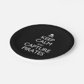 Assiettes En Carton Gardez votre calme et capturez les pirates (Angle)