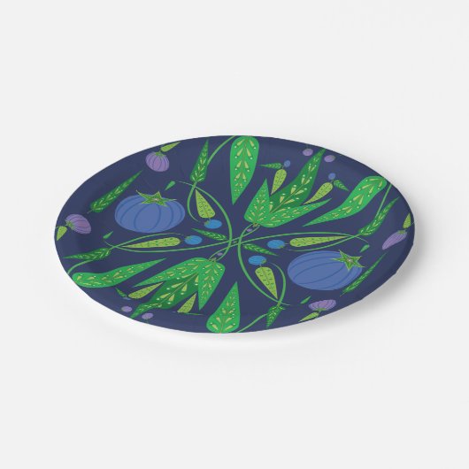 Assiettes En Carton Gardien Des Blueberries Plaque Papier 7" (Angle)