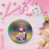 Assiettes En Carton Gâteau Anime Mardi Gras King (Fête)