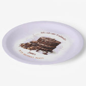 Assiettes En Carton Gâteau au chocolat Purple Brown 30e fête d'anniver (Angle)