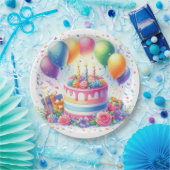 Assiettes En Carton Gâteau d'anniversaire (Fête)