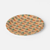 Assiettes En Carton Gâteau de carottes tranche de carottes orange fraî (Angle)